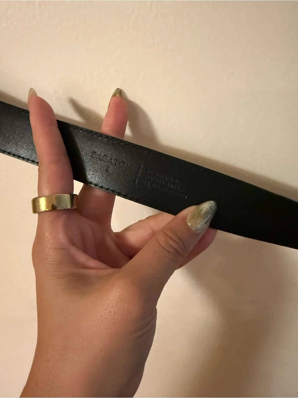 Aritzia Babaton Gold/Black Belt - Sz small